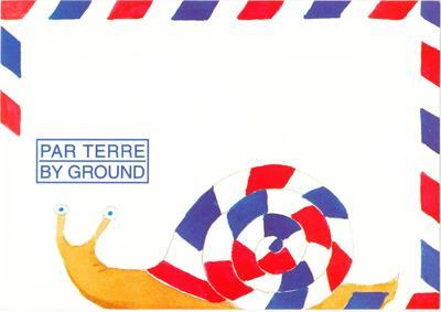 Postcard of By Ground Faux Snail Mail Envelope Surface Ma...