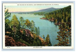 C. 1915 San Bernardino Mountains Big Bear Lake CA 2 Postcard F52