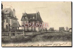 Postcard Old Cottages of Norman Beach & # 39Hermanville