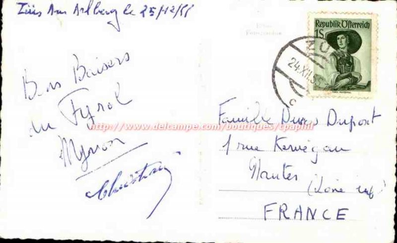 Austria Austria Zurs Old Postcard