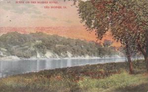 Iowa Des Moines Scene On Des Moines River 1908