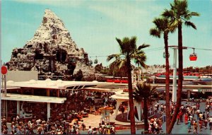 Disneyland Postcard Tomorrowland Terrace Skyway People Mover Monorail Matterhorn