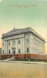 Vintage Postcard Champlin Memorial Masonic Temple Boone Iowa