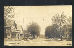 RPPC MOUNT MT. STERLING OHIO RESIDENCE STREET SCENE REAL PHOTO POSTCARD