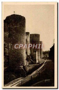 Loches - Le Chateau - West Facade Old Postcard