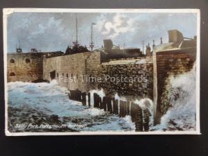 Hampshire PORTSMOUTH HARBOUR Sally Port by Moonlight c1914 PC by Woolstone Bros