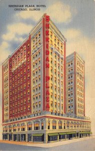 Chicago Illinois 1952 Postcard Sheridan Plaza Hotel