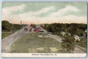 Earlville Illinois IL Postcard Bird's Eye View Of Residence Section 1910 Antique