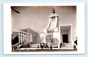 RPPC Italia Building New York Worlds Fair NY Postcard