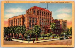 Phoenix Arizona AZ, Maricopa County Court House Building, Vintage Postcard