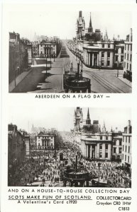 Scotland Postcard - Aberdeen On A Flag Day - House-To-House Collection Day V2239