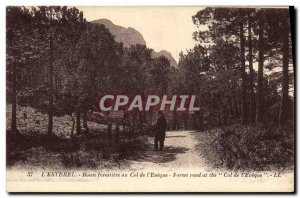 Old Postcard L & # 39Esterel Route Forestiere the Col De I & # 39Eveque