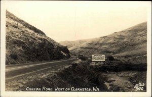 Clarkston Washington WA Canyon Road West Real Photo Vintage Postcard