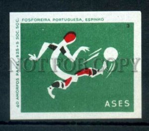 500701 PORTUGAL ASES Soccer Football Vintage match label