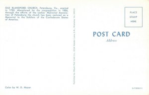 Old Blandford Church Petersburg Va. Postcard 2T3-590