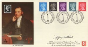 Jeffrey Matthews Sir Roland Hill Hand Signed First Day Cover