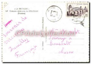 Postcard Modern Brittany outfit ceremony Kerlouan Finistere