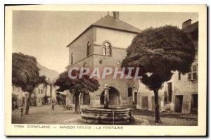 Postcard Old House Conflans Red Fountain