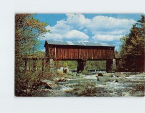 Postcard Railroad Covered Bridge, Cantoocook River, New Hampshire