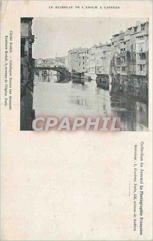 Postcard Old Brook of Adour Castres Kodak