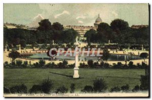 Old Postcard Paris Luxembourg Gardens