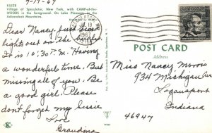 Vintage Postcard 1967 Village With Camp Of The Woods Speculator New York NY