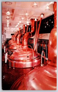 Beer~Milwaukee Wisconsin~Miller High Life Brewhouse Interior~PM 1979~Postcard