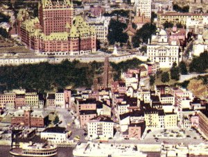 c1930 QUEBEC VUE AERIENNE DE QUEBEC AERIAL VIEW UNPOSTED POSTCARD 43-67