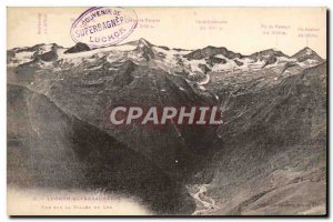 Old Postcard Luchon Superbagneres view over the valley of the Lys