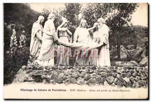 Old Postcard Pilgrimage of Calvary of Pontchateau XIV Station Jesus carries t...