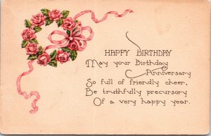 VINTAGE POSTCARD HAPPY BIRTHDAY GREETINGS FROM FREDERICK MD 1922