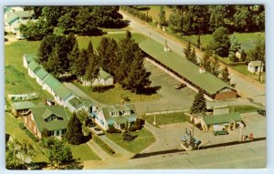 GENEVA, New York NY ~ Roadside CLARK'S MOTEL Aerial View c1960s Postcard