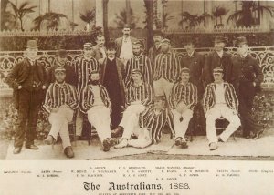 Sport australians 1886 played at sheffield park london Postcard