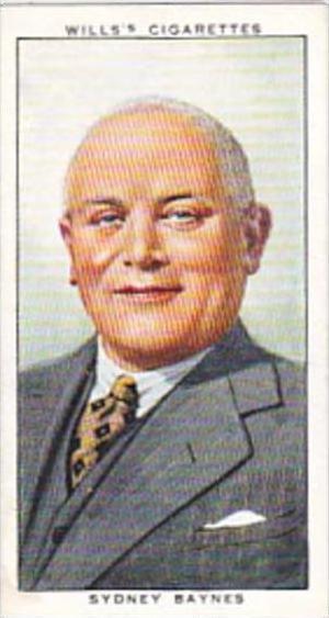 Wills Cigarette Card Radio Personalities 2nd Series No 6 Sydney Baynes