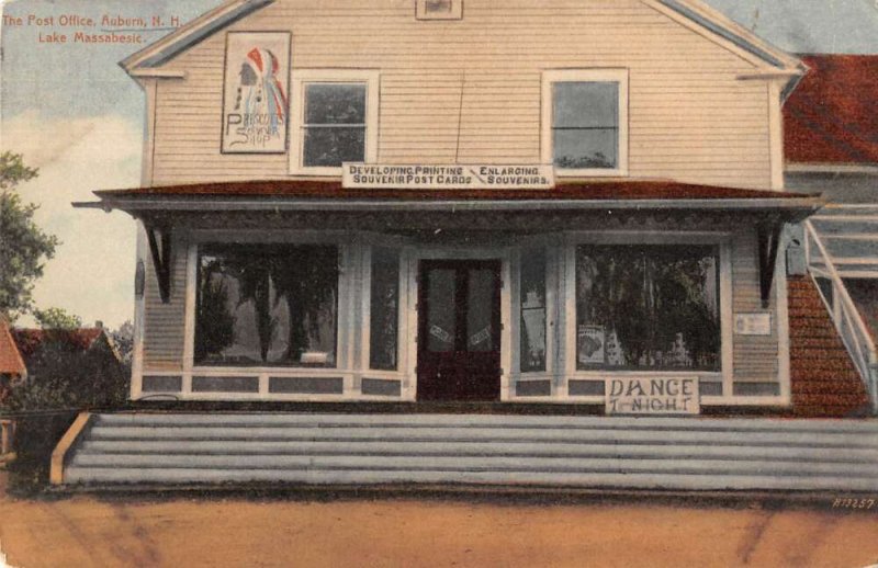 Auburn New Hampshire The Post Office Postcard Shop Vintage Postcard AA26614