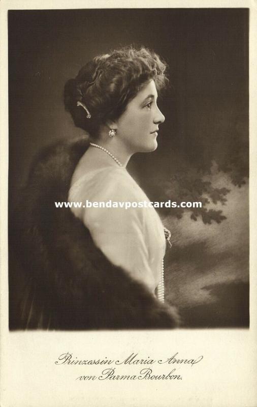 Princess Maria Anna of Bourbon-Parma, Archduchess of Austria (1910s) RPPC