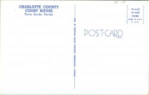 Vtg Postale 1960s Punta Gorda ,Fl Floride - Charlotte Comté Escarpin Maison -