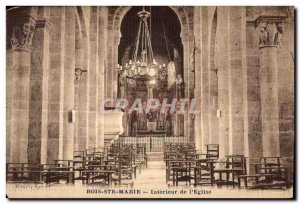 Postcard Old Wood St. Mary Interior of the Church