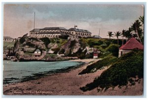 Barbados Postcard Crane Hotel Scene Near River c1910 Antique Unposted