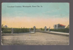 Sioux City IOWA 1914 GRACELAND CEMETERY Gate Road MORNINGSIDE IA