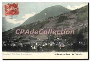 Postcard Old Saint Gervais Les Bains black head