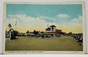Panama Atlas Beer Garden, Panama City Rep. Of Panama 1940 Postcard E7