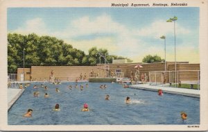 Hastings NE Municipal Aquacourt Swimming Pool Unused Curteich Postcard E87