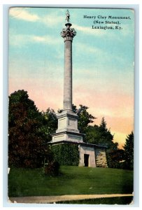 c1920s Henry clay Monument (New Statue) Lexington Kentucky KY Postcard