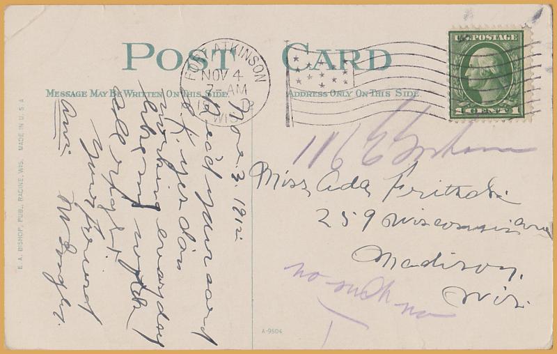 Fort Atkinson, WI. - Milwaukee Ave., Bridge - 1912