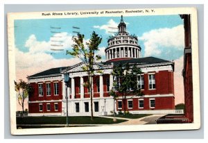 Vintage 1933 Postcard Rush Rhees Library University of Rochester New York