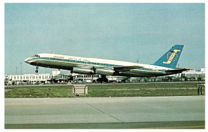 Ports Of Call Denvers Travel Club Convair 990A Airplane Postcard