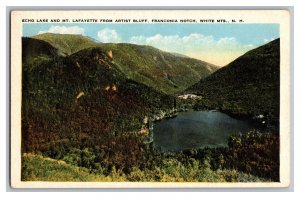 Postcard NH Echo Lake Mt. Lafayette Franconia Notch White Mountains