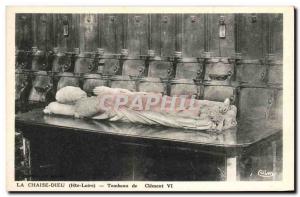 Old Postcard La Chaise Dieu Tomb of Clement VI