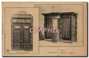 Saint Maixent Old Postcard Confessional woodwork of & # 39eglise door of the ...